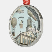  Wetenschapsfiche, Victoriaans Steam Punk Stad Metalen Ornament (Links)