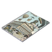  Wetenschapsfiche, Victoriaans Steam Punk Stad Notitieboek (Linkerzijde)