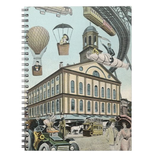  Wetenschapsfiche, Victoriaans Steam Punk Stad Notitieboek (Voorkant)