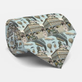  Wetenschapsfiche, Victoriaans Steam Punk Stad Stropdas (Opgerold)