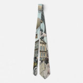  Wetenschapsfiche, Victoriaans Steam Punk Stad Stropdas (Achterkant)