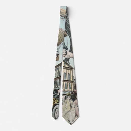  Wetenschapsfiche, Victoriaans Steam Punk Stad Stropdas (Achterkant)