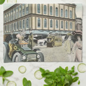  Wetenschapsfiche, Victoriaans Steam Punk Stad Theedoek (Gevouwen)