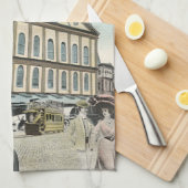  Wetenschapsfiche, Victoriaans Steam Punk Stad Theedoek (Quarter Fold)