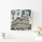  Wetenschapsfiche, Victoriaans Steam Punk Stad Vierkante Klok (Huis)