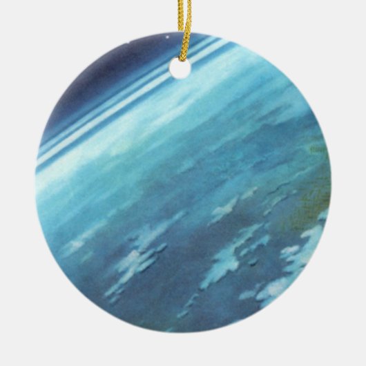  Wetenschapsfilm, Aarde bij nacht met sterren Keramisch Ornament (Voorkant)