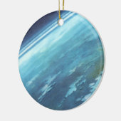  Wetenschapsfilm, Aarde bij nacht met sterren Keramisch Ornament (Links)