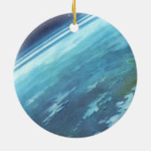  Wetenschapsfilm, Aarde bij nacht met sterren Keramisch Ornament (Achterkant)