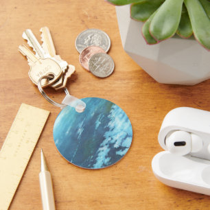 Wetenschapsfilm, Aarde bij nacht met sterren Sleutelhanger