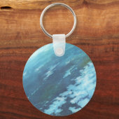  Wetenschapsfilm, Aarde bij nacht met sterren Sleutelhanger (Voorkant)