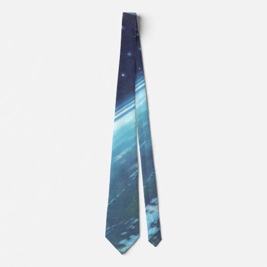 Wetenschapsfilm, Aarde bij nacht met sterren Stropdas (Voorkant)