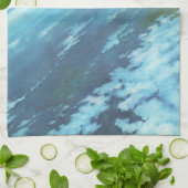  Wetenschapsfilm, Aarde bij nacht met sterren Theedoek (Gevouwen)