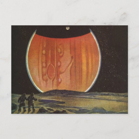  Wetenschapsfilm, astronauten op Ganymede Briefkaart (Voorkant)