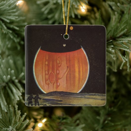  Wetenschapsfilm, astronauten op Ganymede Keramisch Ornament (Boom)