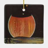  Wetenschapsfilm, astronauten op Ganymede Keramisch Ornament (Achterkant)