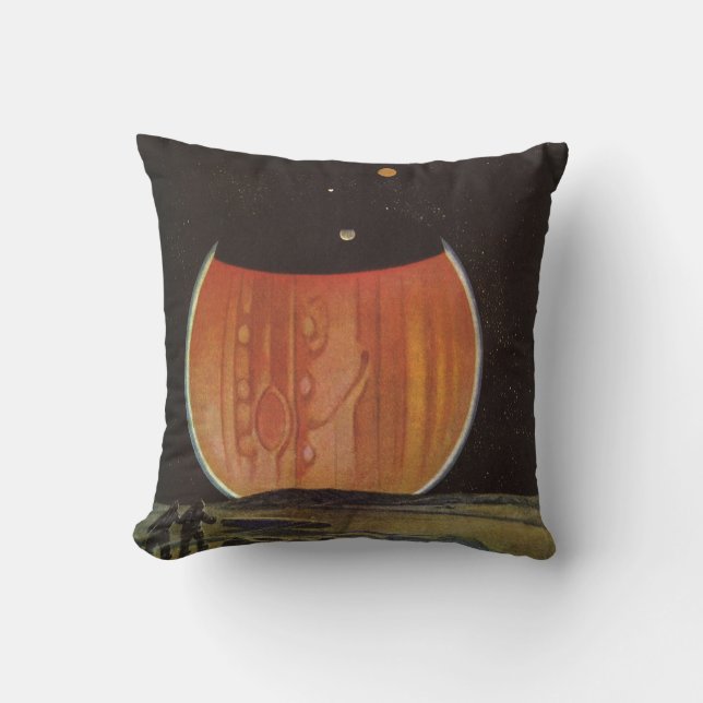  Wetenschapsfilm, astronauten op Ganymede Kussen (Voorkant)