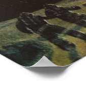  Wetenschapsfilm, astronauten op Ganymede Poster (Hoek)