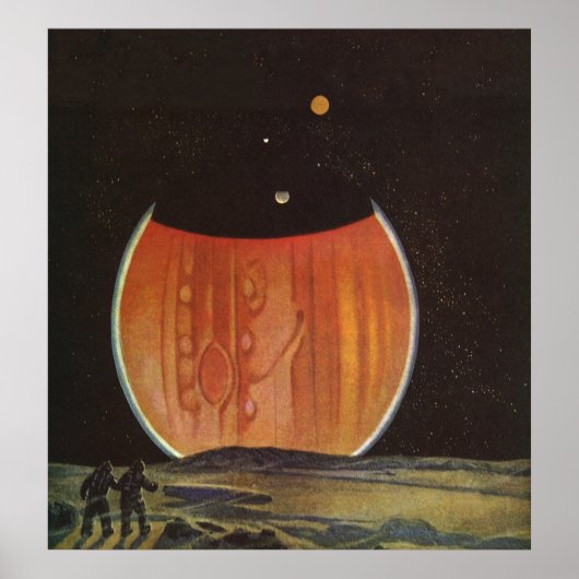  Wetenschapsfilm, astronauten op Ganymede Poster (Voorkant)