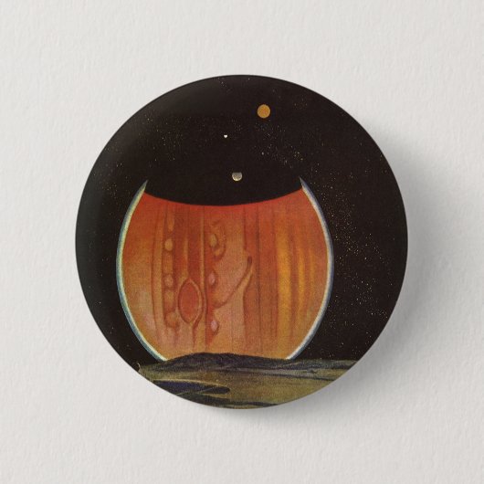  Wetenschapsfilm, astronauten op Ganymede Ronde Button 5,7 Cm (Voorkant)