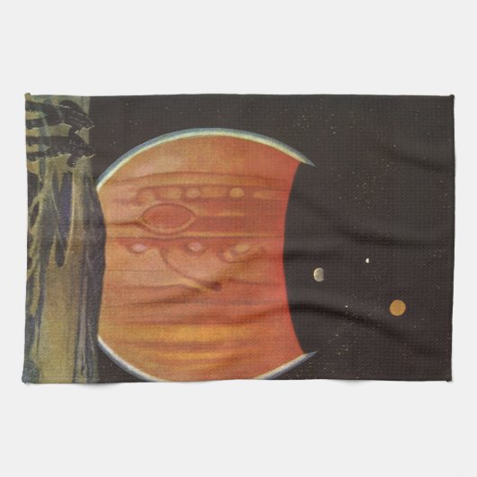  Wetenschapsfilm, astronauten op Ganymede Theedoek (Horizontaal)