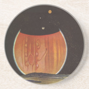 Wetenschapsfilm, astronauten op Ganymede Zandsteen Onderzetter