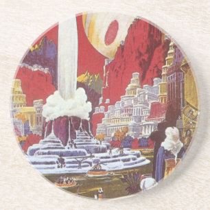 Wetenschapsfilm, de verloren stad van Atlantis Zandsteen Onderzetter