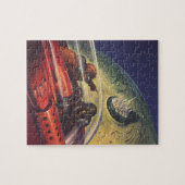 Wetenschapsfilm, Futuristic City op maan Legpuzzel (Horizontaal)