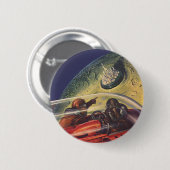  Wetenschapsfilm, Futuristic City op maan Ronde Button 5,7 Cm (Voorkant /achterkant)