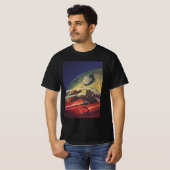 Wetenschapsfilm, Futuristic City op maan T-shirt (Voorkant volledig)