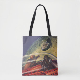 Wetenschapsfilm, Futuristic City op maan Tote Bag