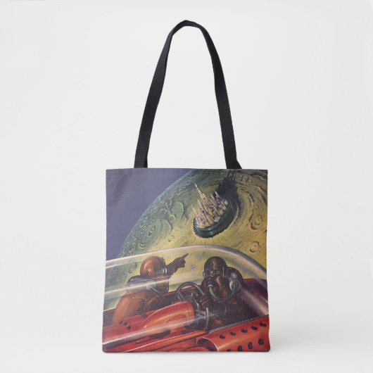  Wetenschapsfilm, Futuristic City op maan Tote Bag (Voorkant)