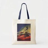  Wetenschapsfilm, Futuristic City op maan Tote Bag (Voorkant)