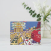  Wetenschapsfilm, Futuristic New York City Briefkaart (Staand voorkant)