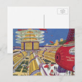  Wetenschapsfilm, Futuristic New York City Briefkaart (Voorkant / Achterkant)