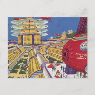  Wetenschapsfilm, Futuristic New York City Briefkaart