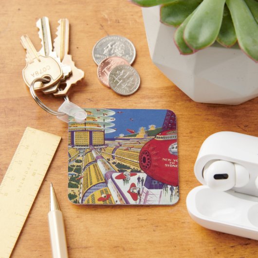  Wetenschapsfilm, Futuristic New York City Sleutelhanger (Bureau)