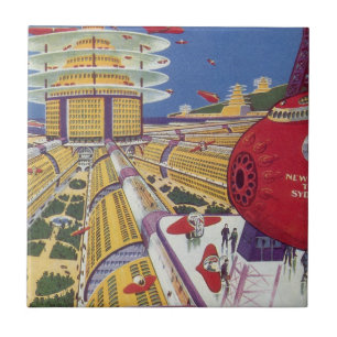  Wetenschapsfilm, Futuristic New York City Tegeltje