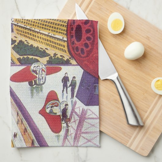  Wetenschapsfilm, Futuristic New York City Theedoek (Quarter Fold)