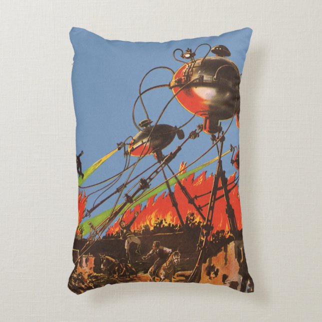  Wetenschapsfilm HG Wells War of the Worlds Accent Kussen (Voorkant(Verticaal))