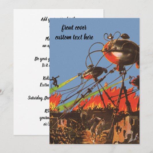 Wetenschapsfilm HG Wells War of the Worlds Kaart (Voorkant / Achterkant)