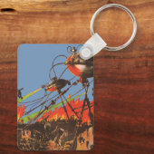  Wetenschapsfilm HG Wells War of the Worlds Sleutelhanger (Achterkant)