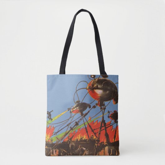 Wetenschapsfilm HG Wells War of the Worlds Tote Bag (Voorkant)