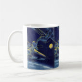 Wetenschapsfilm, Sci Fi Alien op Spacewalk Koffiemok (Links)