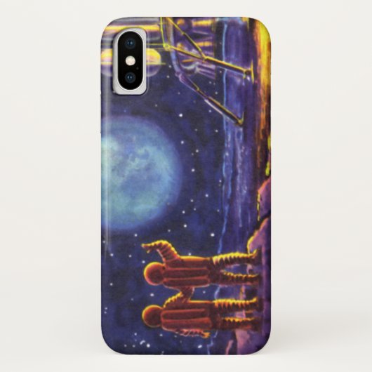 Wetenschapsfilm, Sci Fi Astronauts op maan Case-Mate iPhone Case (Achterkant)