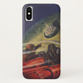 Wetenschapsfilm, Sci Fi Stad op de maan Case-Mate iPhone Case (Achterkant)