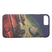 Wetenschapsfilm, Sci Fi Stad op de maan Case-Mate iPhone Case (Achterkant (Horizontaal))