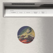 Wetenschapsfilm, Sci Fi Stad op de maan Magneet (Insitu (Vaatwasser))