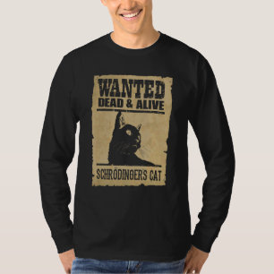 Wetenschapsgezochte dode en levende Schroeiers Kat T-shirt
