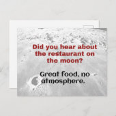 Wetenschapsgrapje, papa-grapje briefkaart Moon (Voorkant / Achterkant)