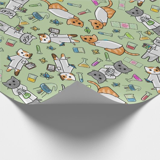 Wetenschapskatten Verpakkingspapier Cadeaupapier (Hoek)
